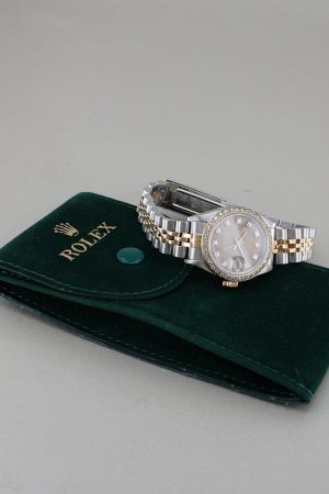 ROLEX Lady Datejust Cadran Brun Diamants Réf. 69173