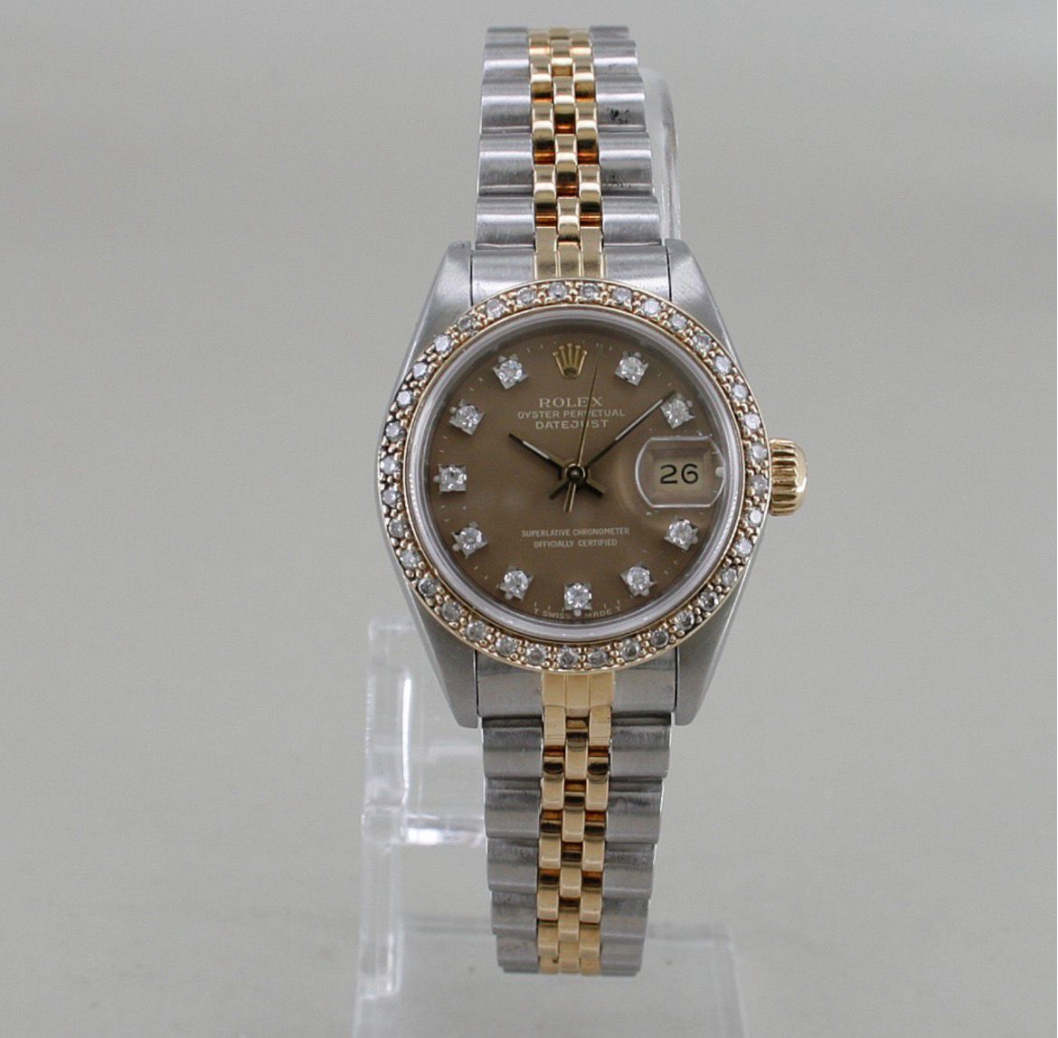 ROLEX Lady Datejust Cadran Brun Diamants Réf. 69173 – Image 2