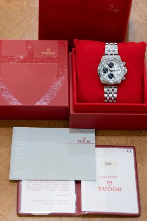 Tudor Prince Date Panda Chronographe / Réf. 79280 / Boîte + Papiers / Acier inoxydable / 2007