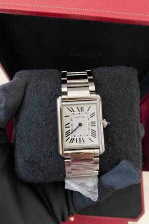 Nouvelle montre Cartier Tank Must De Cartier, grand modèle, acier, quartz, WSTA0052