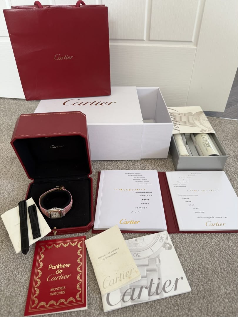 Montre Cartier Panthère pour femme - Or 18 carats et acier - Coffret complet – Image 2