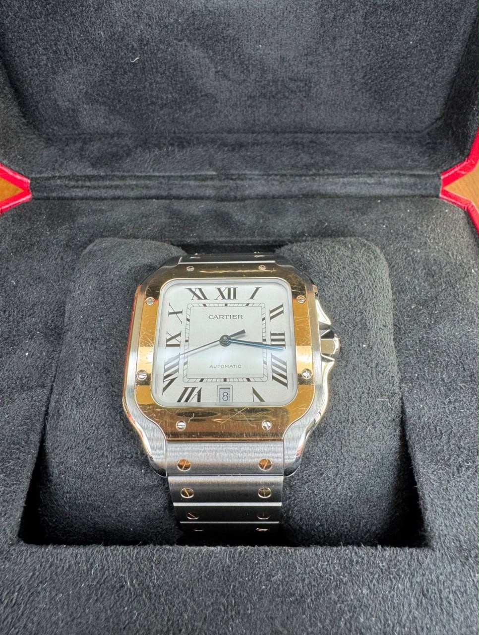 Cartier Santos de Cartier (Grand modèle) Acier/Or jaune – Image 4