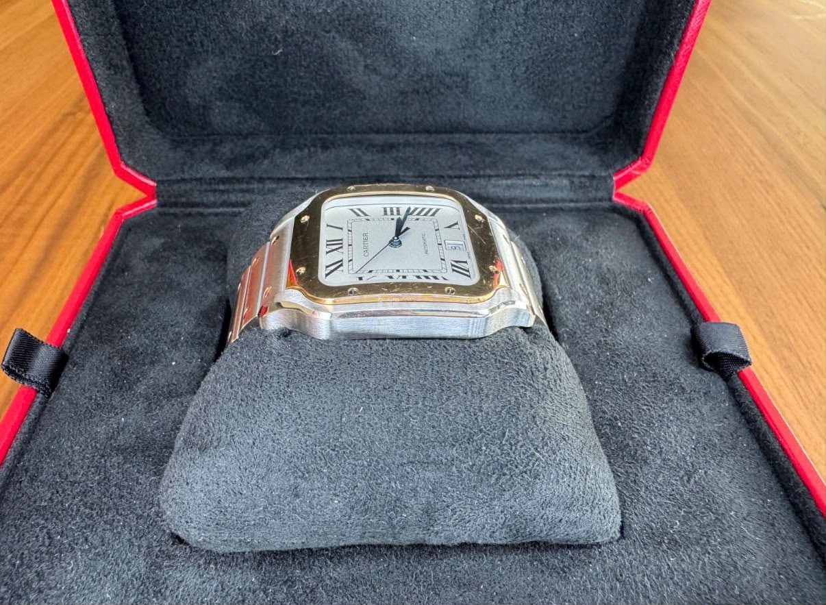 Cartier Santos de Cartier (Grand modèle) Acier/Or jaune – Image 10