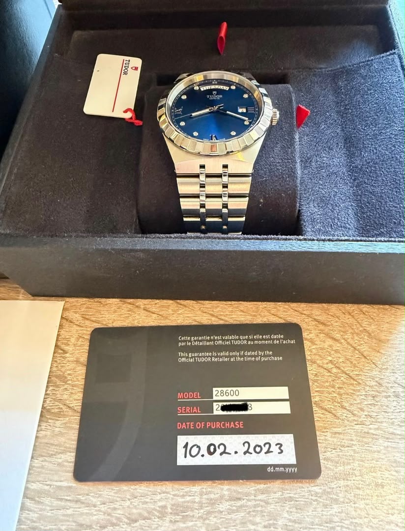Tudor Royal 41 mm | Cadran bleu et diamants – Image 2